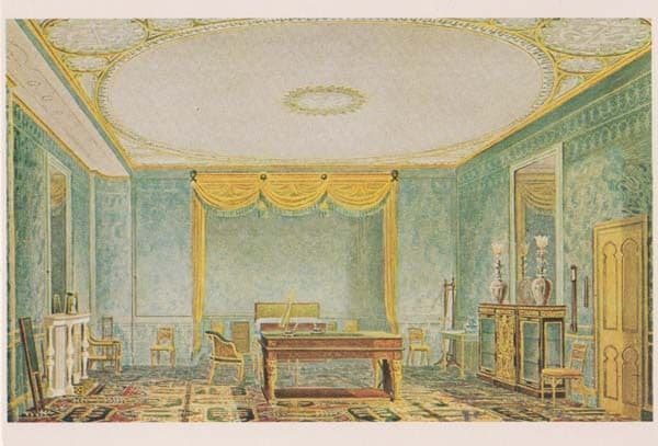 Brighton Sussex Pavillion The Kings Bedroom Bed Artist Painting Drawing Postcard