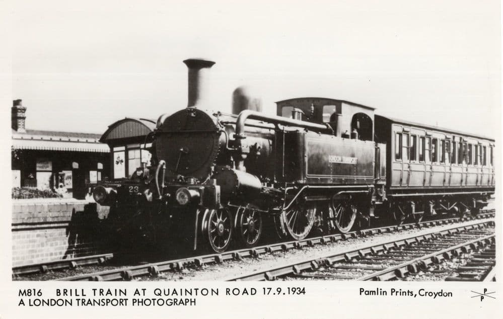 Brill Train at Quainton Road in 1934 London Railway RPC Postcard