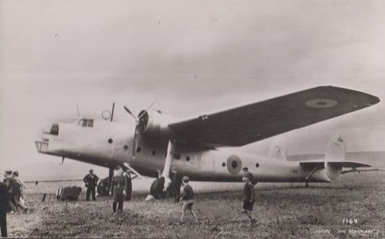 Bristol Bombay Troop Carrier WW2 Plane Vintage Plain Back Postcard Old Photo