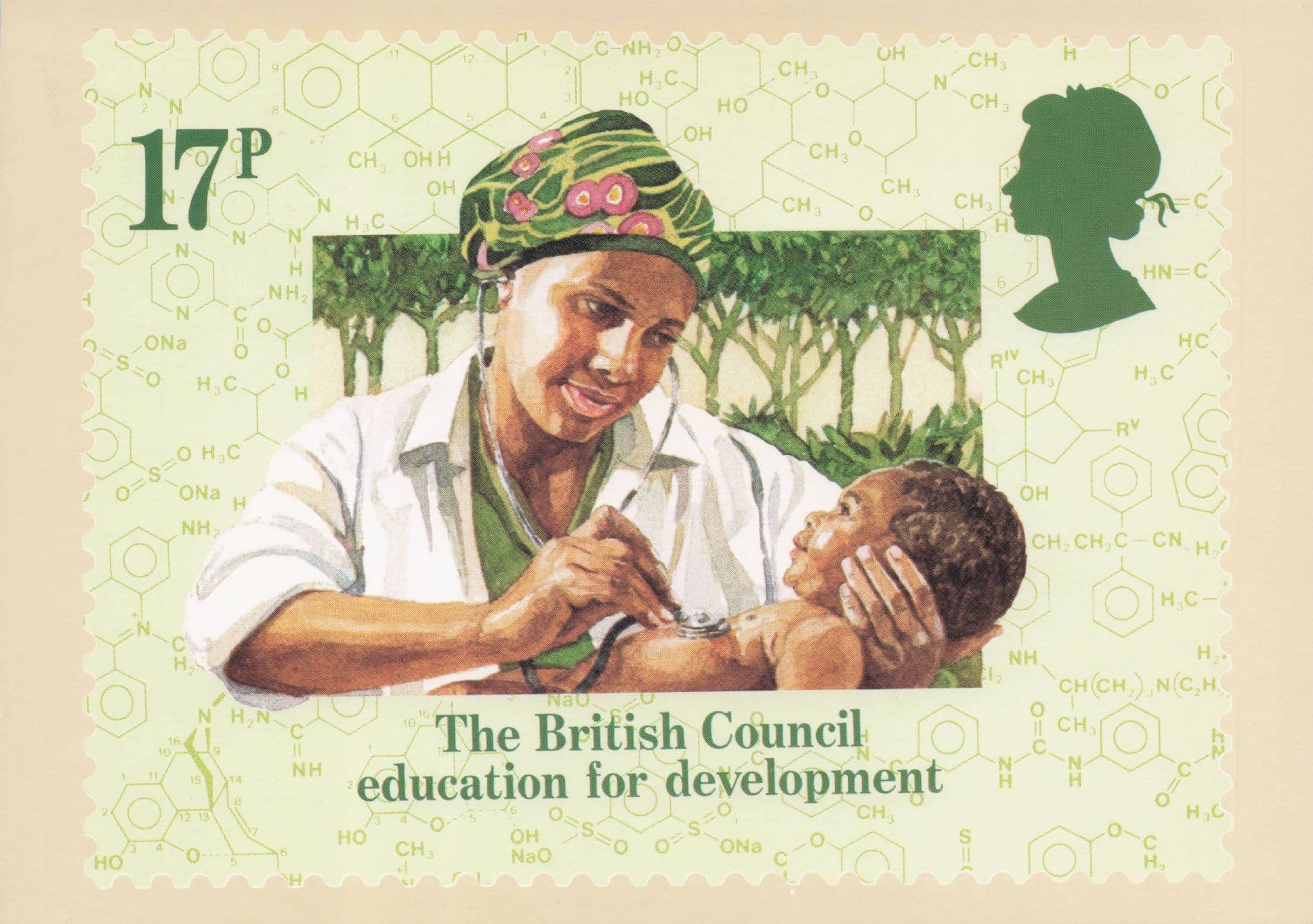 British Council Third World Development Children Painting Postcard