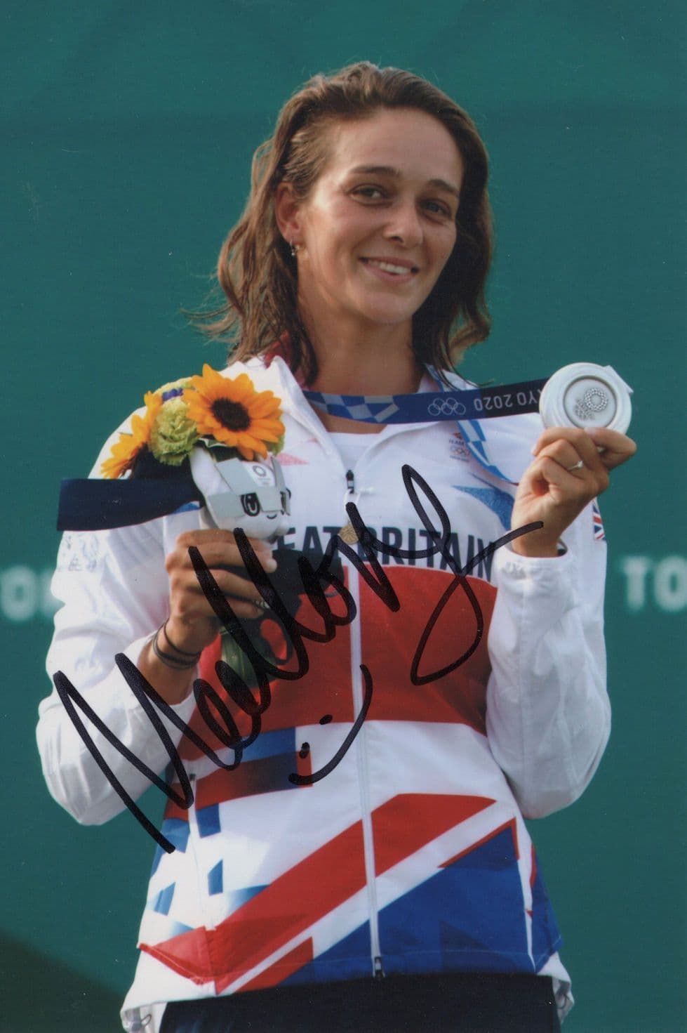 British Female Unidentified Olympic Games Athlete Hand Signed Photo