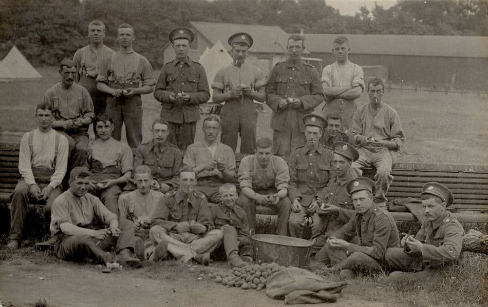 British Military Soldier Camp in Chattenden Kent Old Postcard