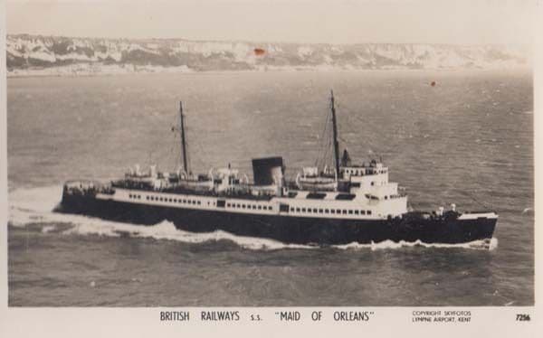 British Railways Maid Of Orleans Boat Ship Vintage Real Photo Postcard