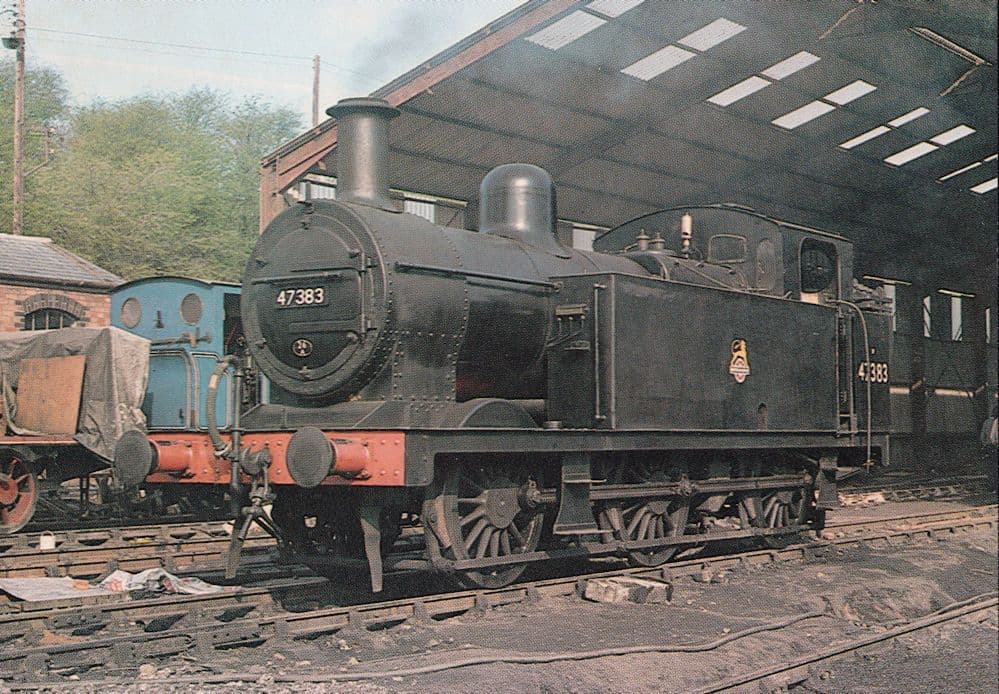 British Railways Train 0-6-0T no 47383 at Bridgnorth Postcard