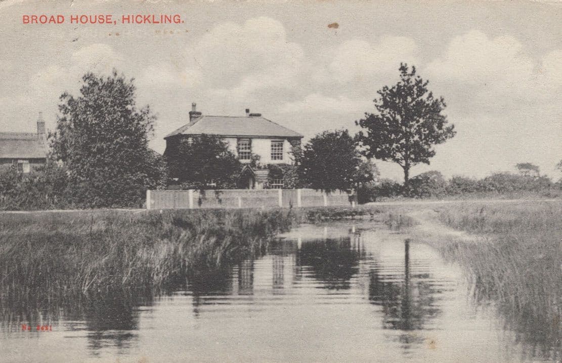 Broad House Hickling Old Norfolk Postcard