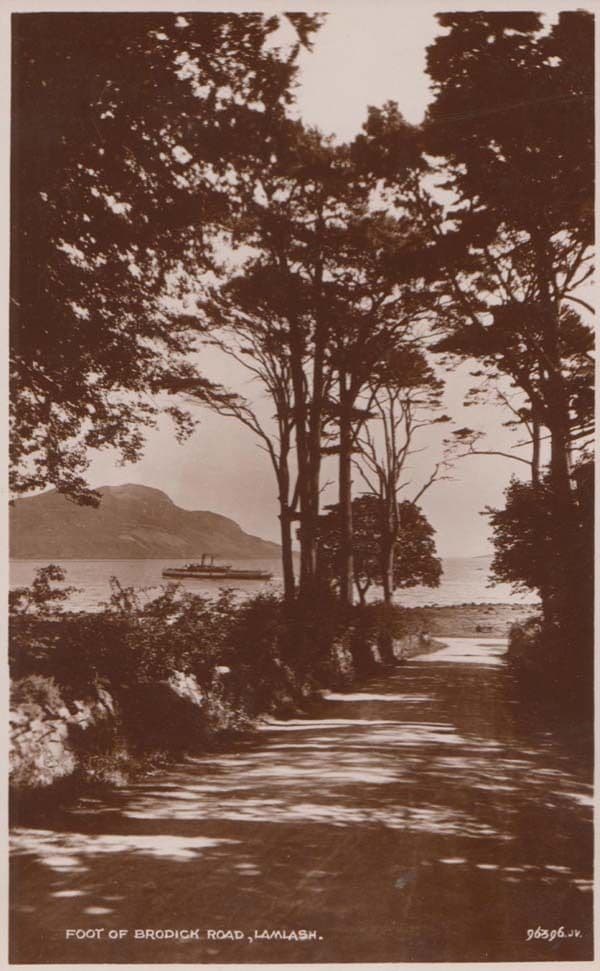 Brodick Road Lamlash Scottish Old Real Photo Postcard