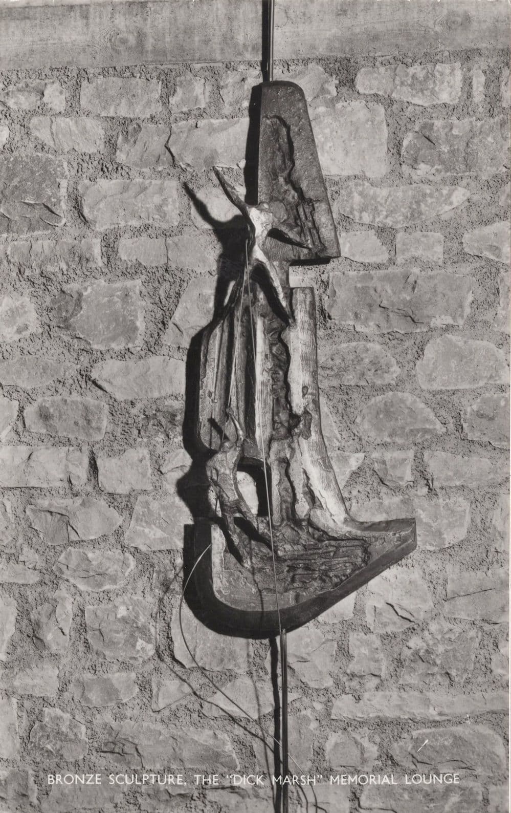 Bronze Sculpture The Dick Marsh Memorial Lounge RPC Postcard