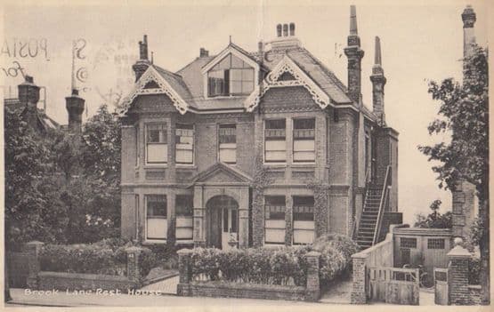 Brook Lane Rest Home Old Bicycle by Scary Staircase Sussex Postcard