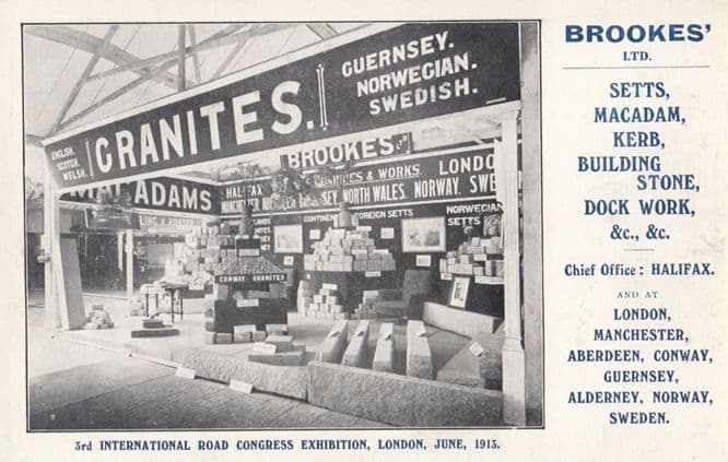 Brookes Halifax Builders at 1913 London Congress Exhibition Old Antique Postcard