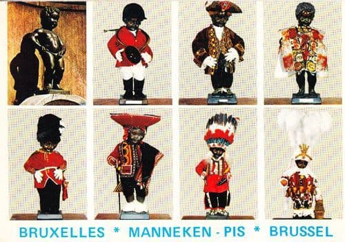 Bruxelles Belgium Old Indian Military Soldier Rare Toy Model Exhibition Postcard