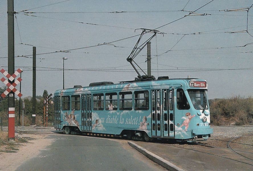 Bruxelles Paint Scheme ACEC PCC 7160 Bus Transport Postcard
