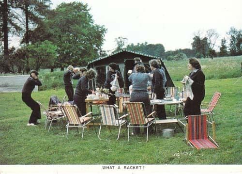 Bucks Girl Guides Brownies Camp Tents Camping Making A Racket Noise Postcard