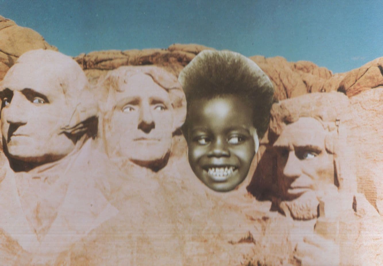 Buckwheat Mount Rushmore National Memorial Comic Postcard