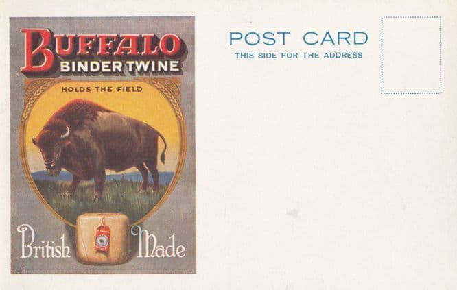 Buffalo Binder Twine Poster British Mad Antique Advertising Postcard