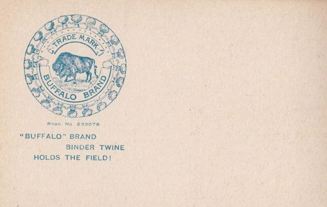Buffalo Binder Twine Poster British Mad Antique Advertising Postcard