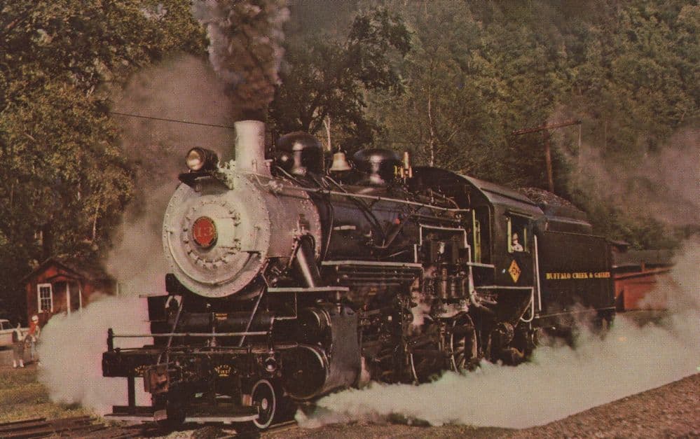 Buffalo Creek & Gauley 13 West Virginia Vintage Train Postcard