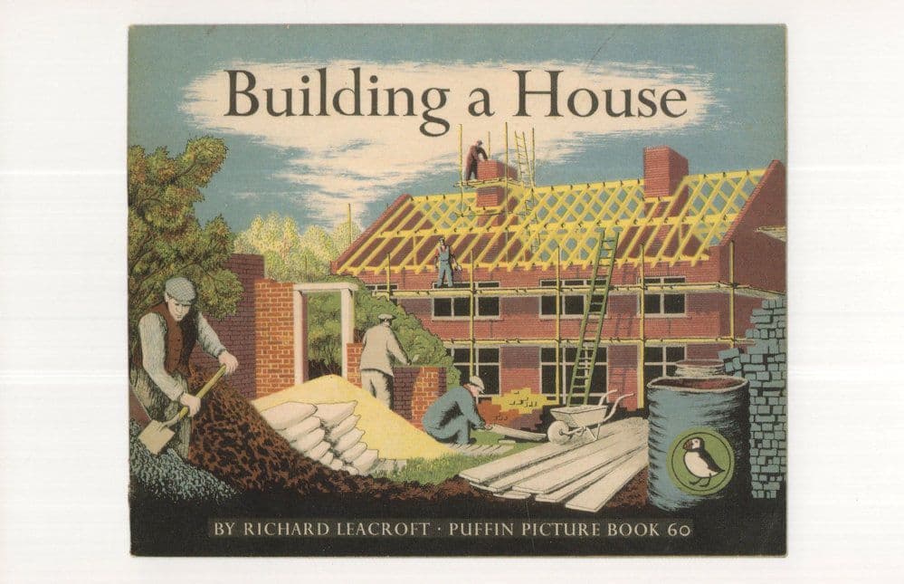 Building A House Richard Leacroft Puffin Book Postcard
