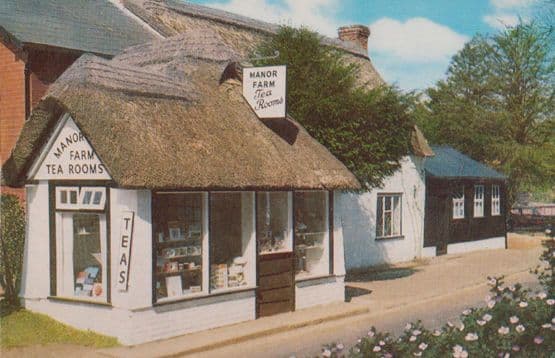 Burley Manor Farm Tea Rooms 1970s Postcard