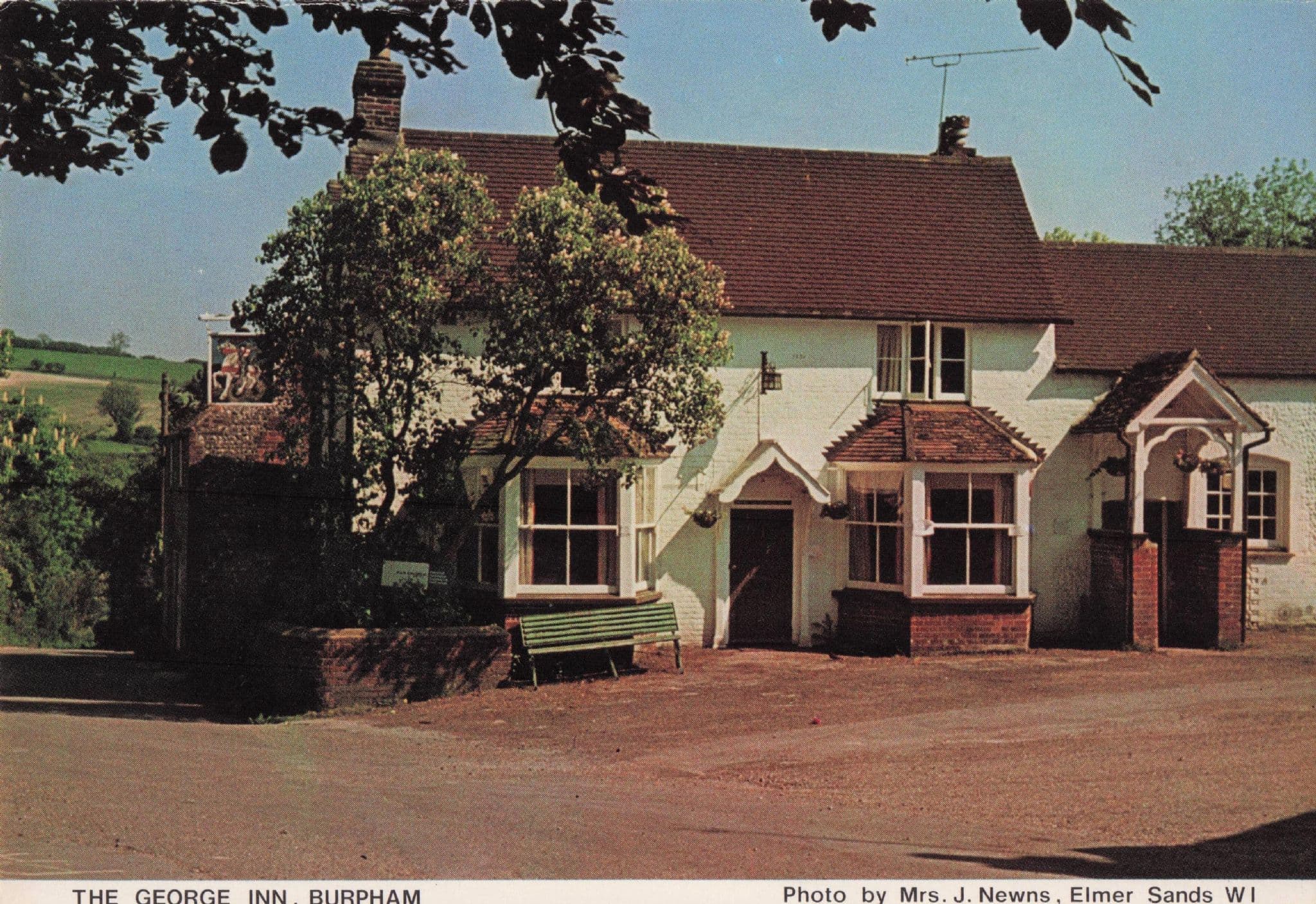 Burpham George Inn Village Pub West Sussex Women's Institute Postcard