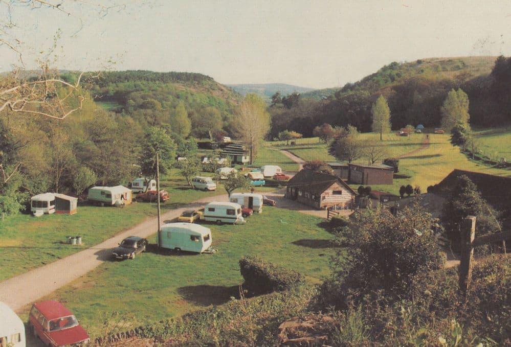 Burrowhayes Caravan Park Somerset Aerial Postcard