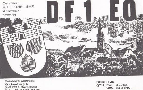 Burscheid German Amateur Radio Station QSL Postcard