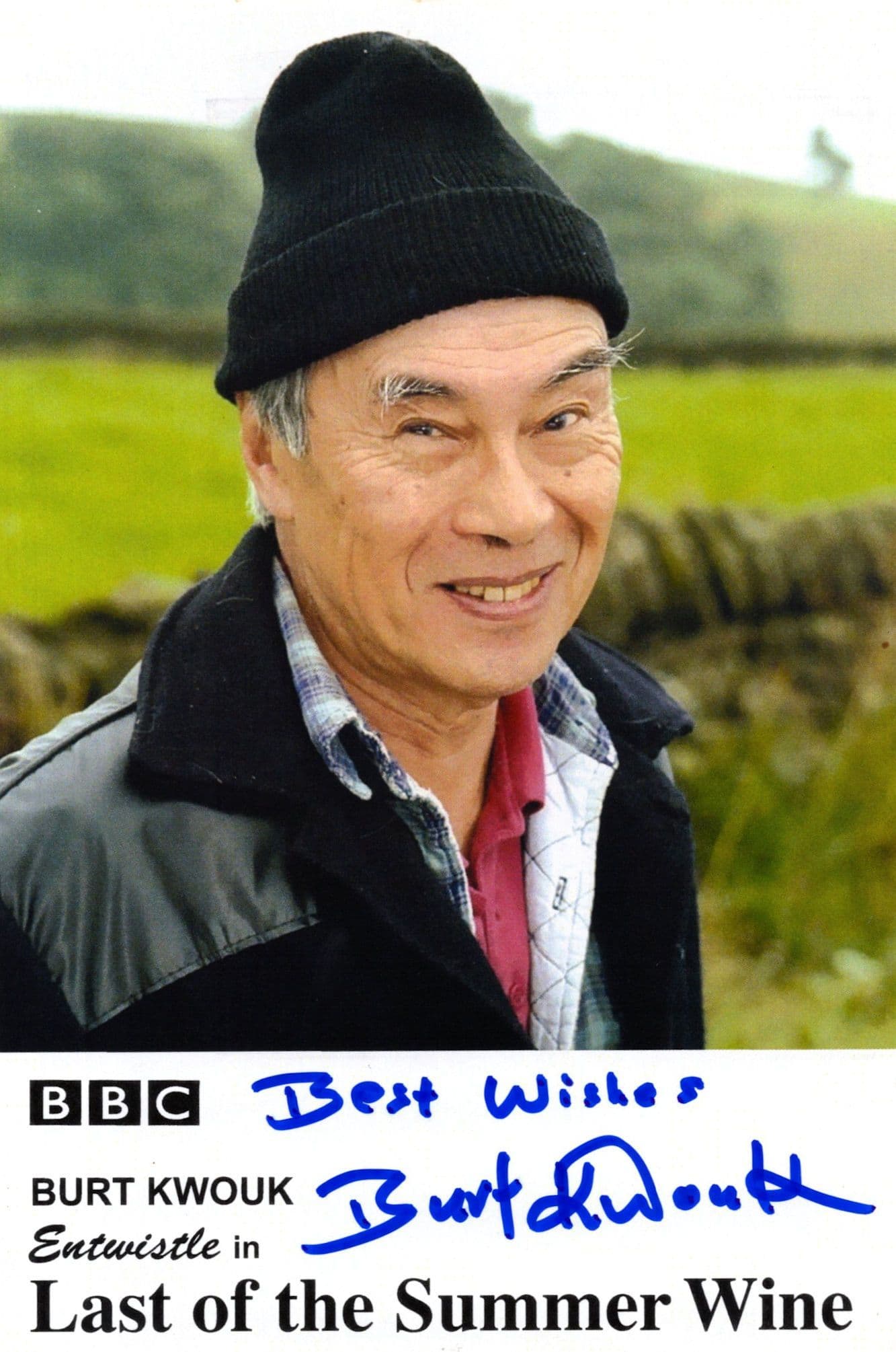 Burt Kwouk Last Of The Summer Wine Hand Signed Cast Card Photo