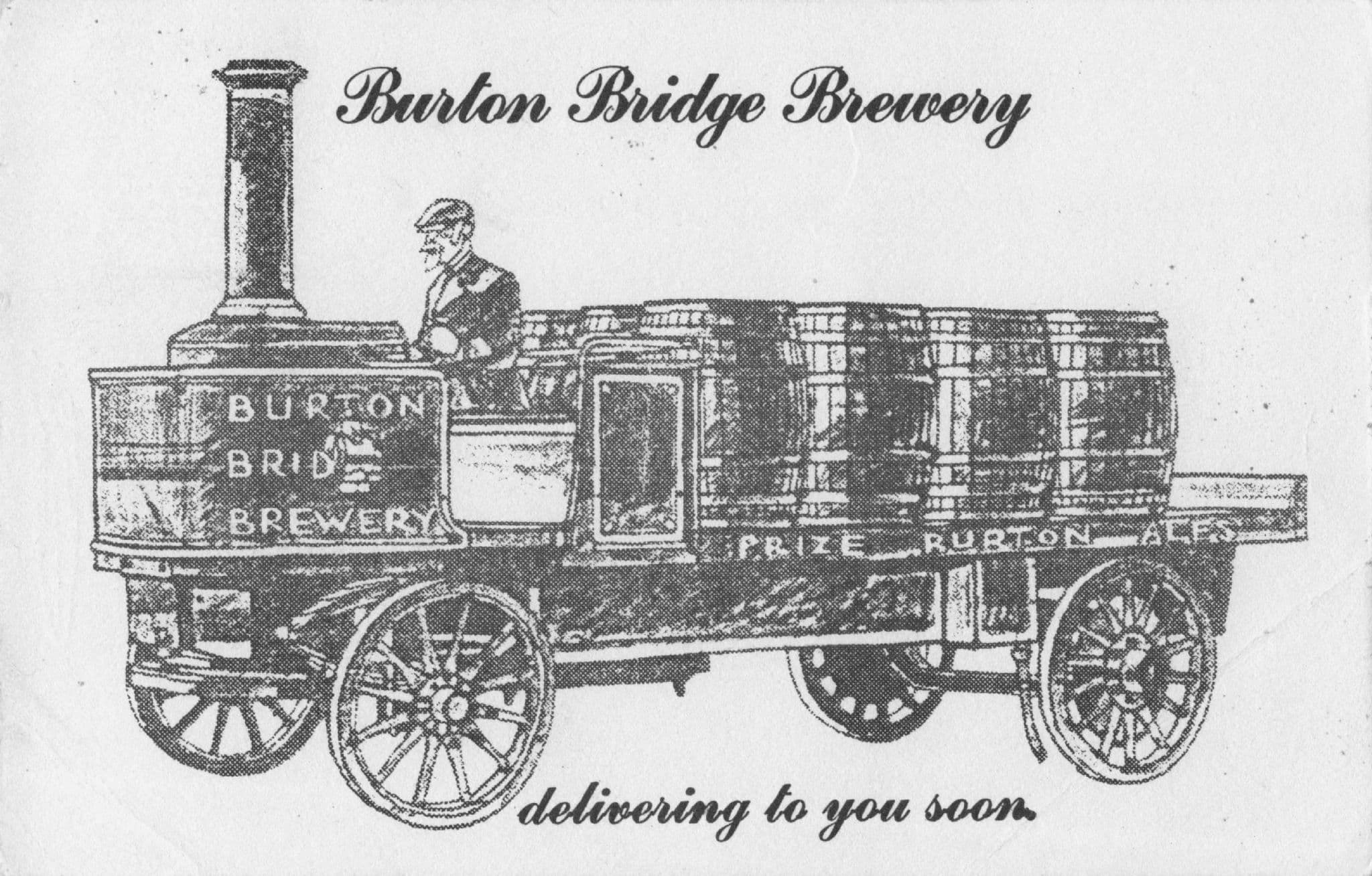 Burton Bridge Upon Trent Brewery Delivery Artist Staffs Postcard