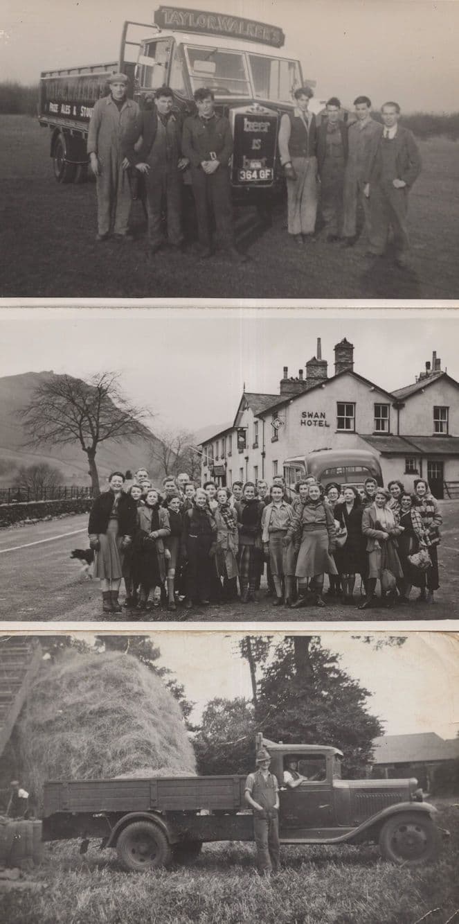 Bus Trip Old Farmer Lorry 3x Group Transport Photo & Postcard s