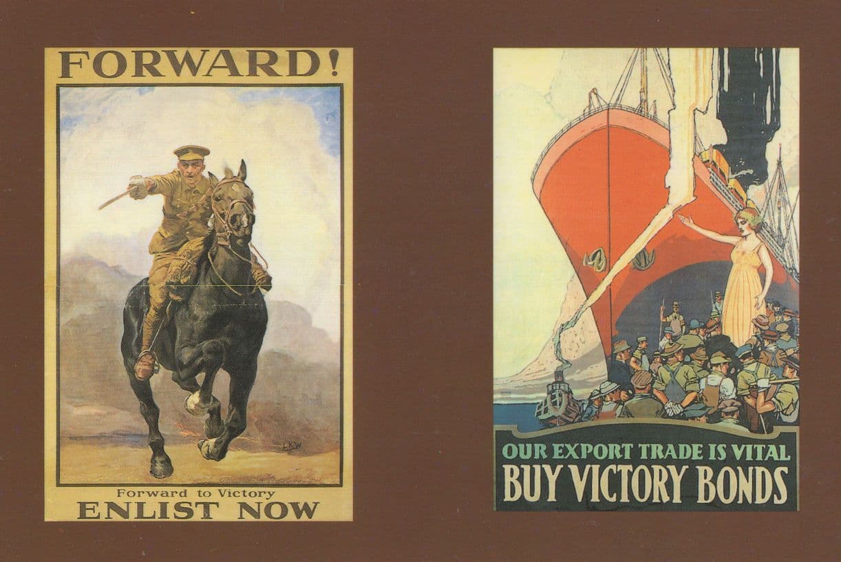 Buy Victory Bonds Enlist Now WW1 Canada War Museum Postcard