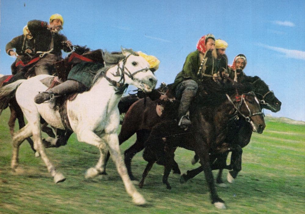 Buzkashi Game Afghanistan Horse Race Animal Beheading Postcard