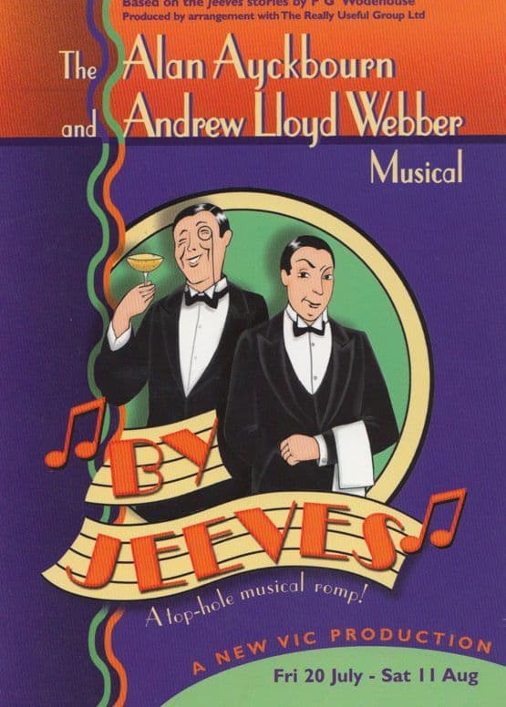 By Jeeves Alan Ayckbourn Play New Vic Theatre Gala Poster Postcard Style Card