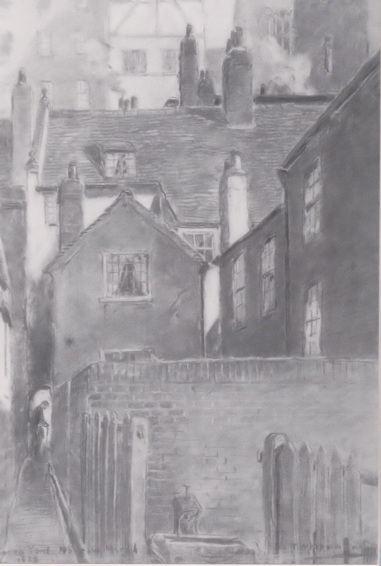 Byrons Yard Narrow Marsh Nottingham Victorian Sketch Postcard