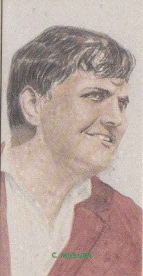 C Milburn Northamptonshire Cricket Team Player Antique Cigarette Card