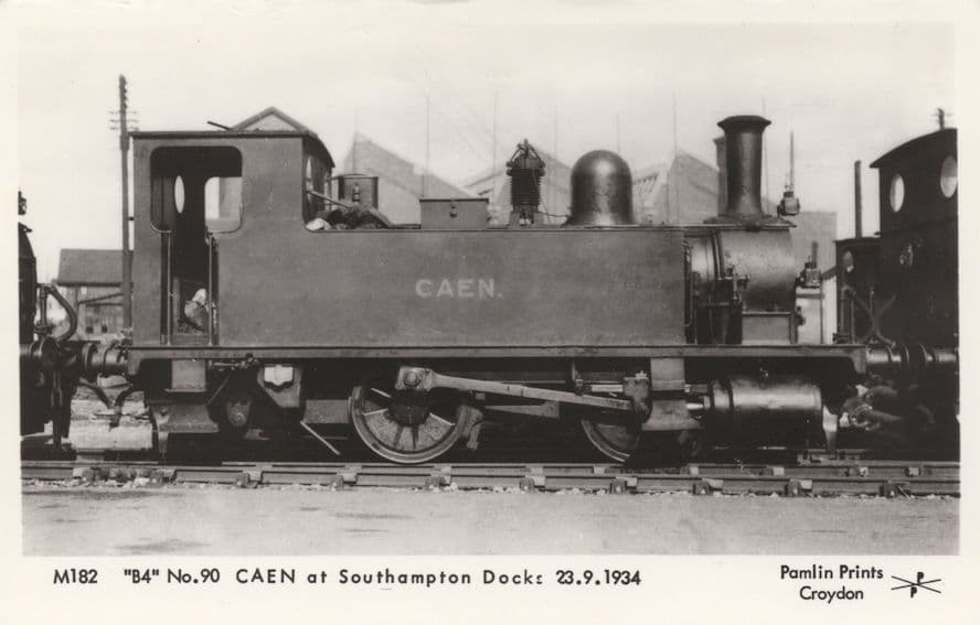 Caen Train at Southampton Docks in 1934 Train Railway Postcard
