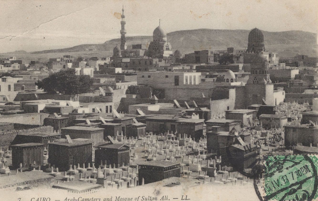Cairo Arab Cemetary Antique Postcard