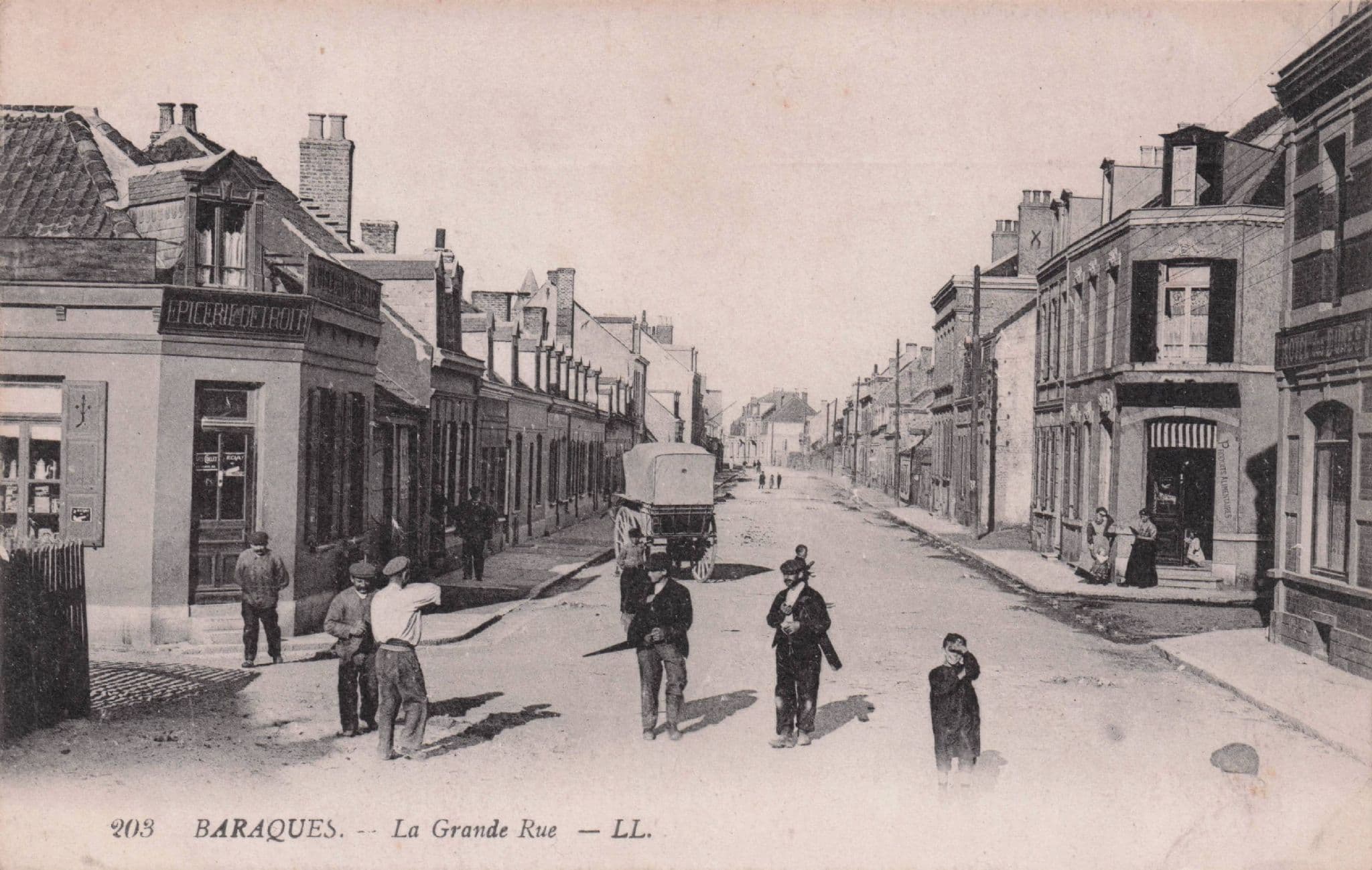 Calais Environs Les Baraques La Grand Rue Antique RARE French Postcard