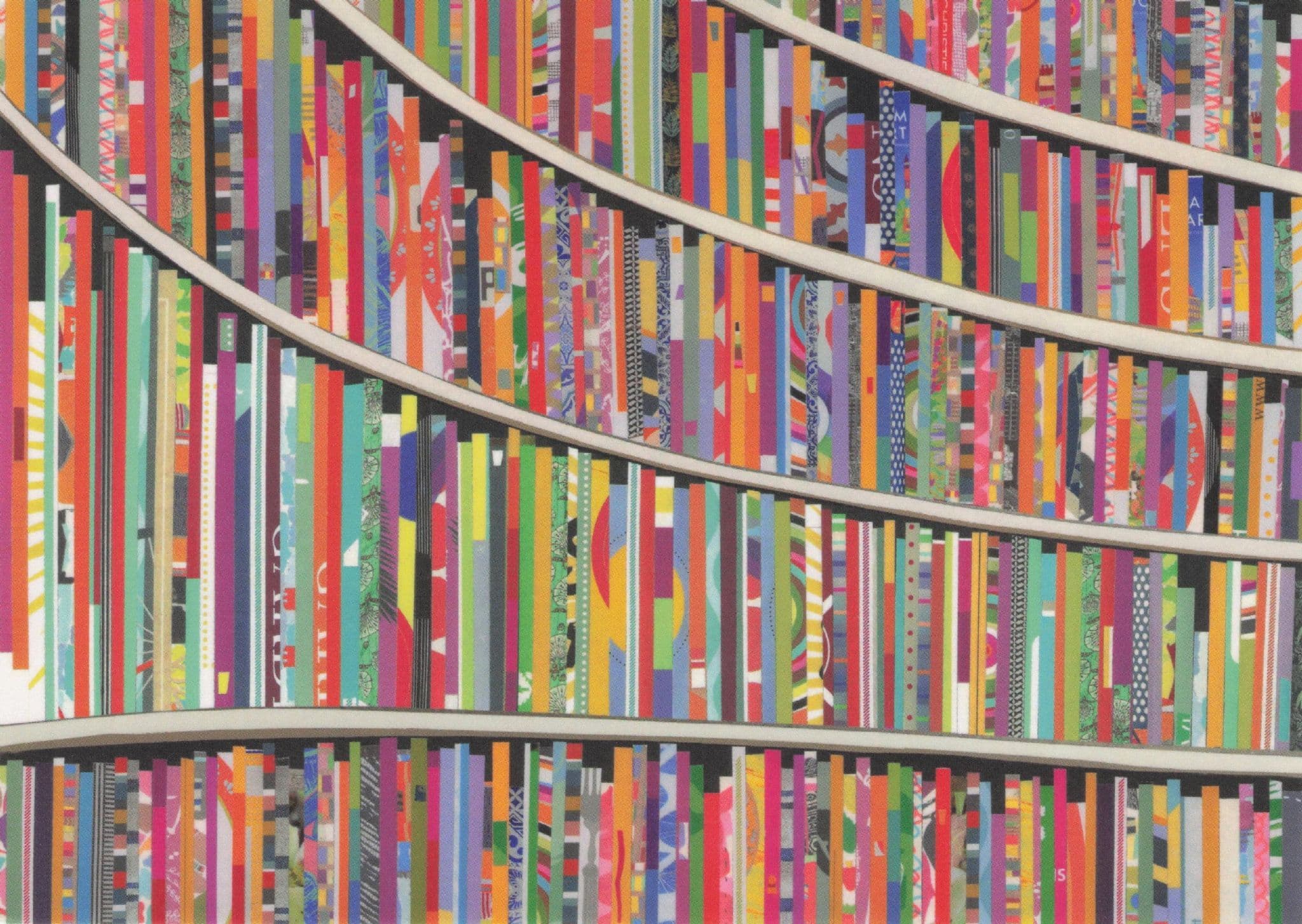 Cambridge Library Summer Book Reading Cambs Artist Painting Postcard