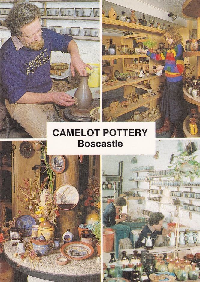Camelot Pottery Cornwall Boscastle Crafts Postcard