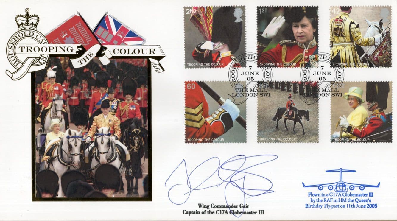Cameron Gair Queen Elizabeth Birthday Flypast Commander Hand Signed 2005 FDC