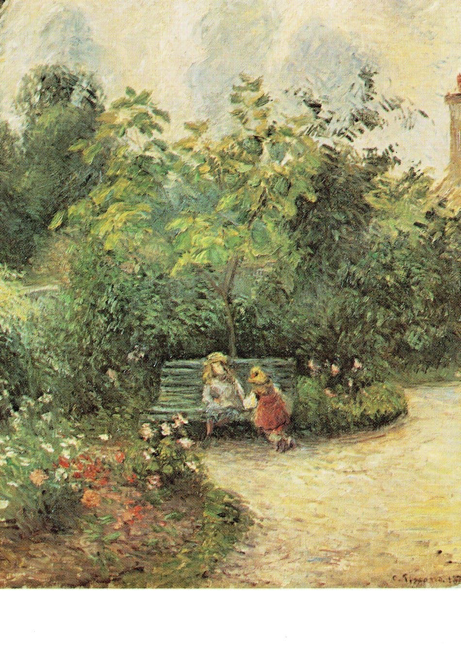 Camille Pissarro Un Coin De Jardin a L'Hermitage Painting Postcard