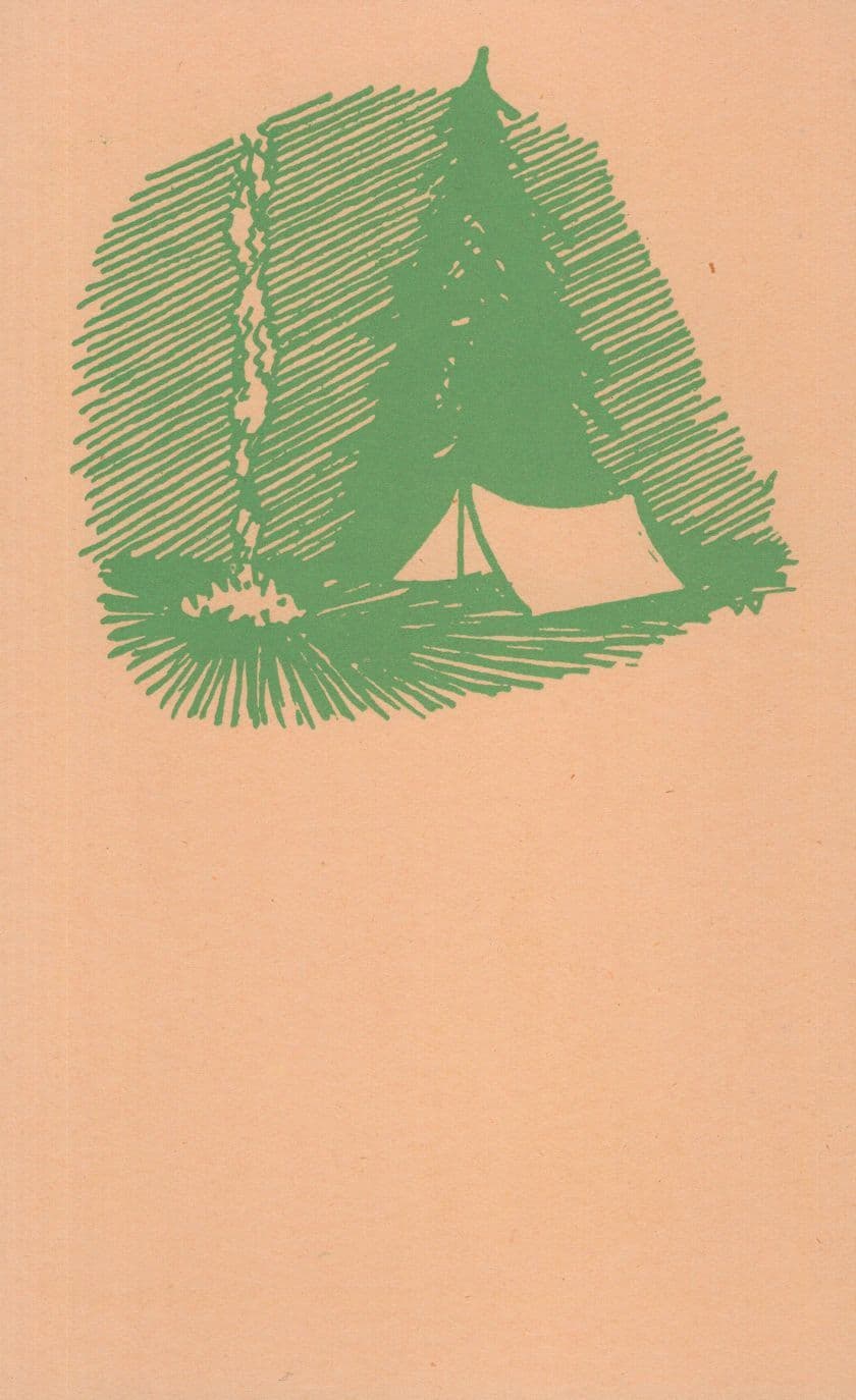 Camp Fire Giant Flame Tents Boy Scouts Girl Guides Old Greetings Postcard