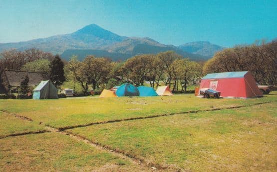 Camp Site Camping In Snowdonia Forest Park Wales Beddgelert Welsh 1970s Postcard