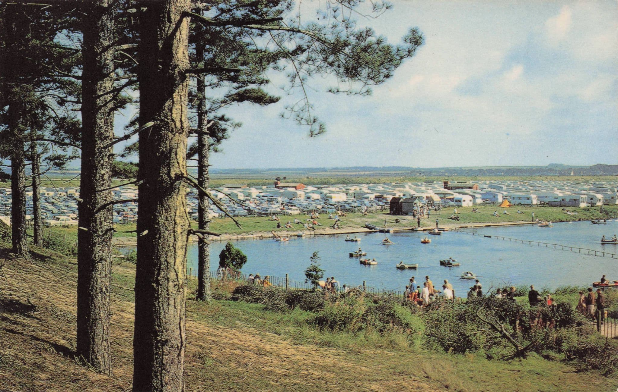 Camping Caravan Tourer Holiday Site Park Wells Norfolk 1970s Postcard