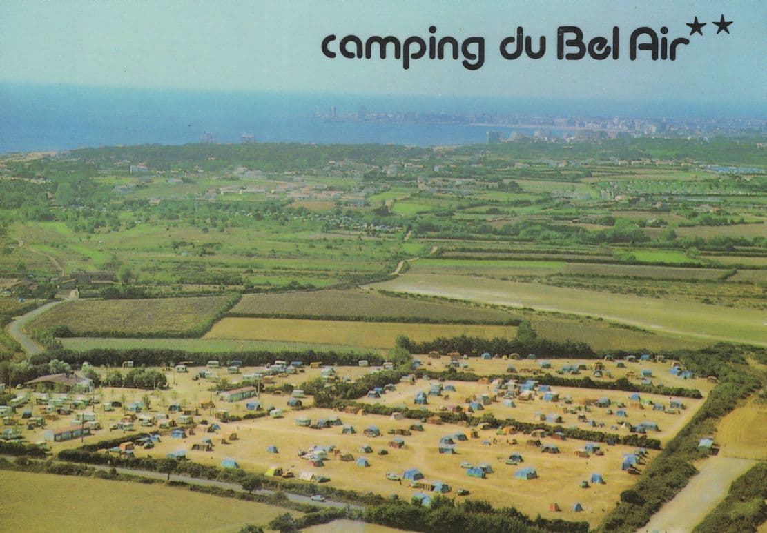 Camping Du Bel Air French Aerial Tents Orning Finistere Postcard