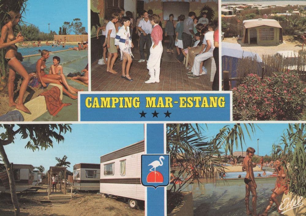 Camping Mar Estang French Caravans Camping Postcard
