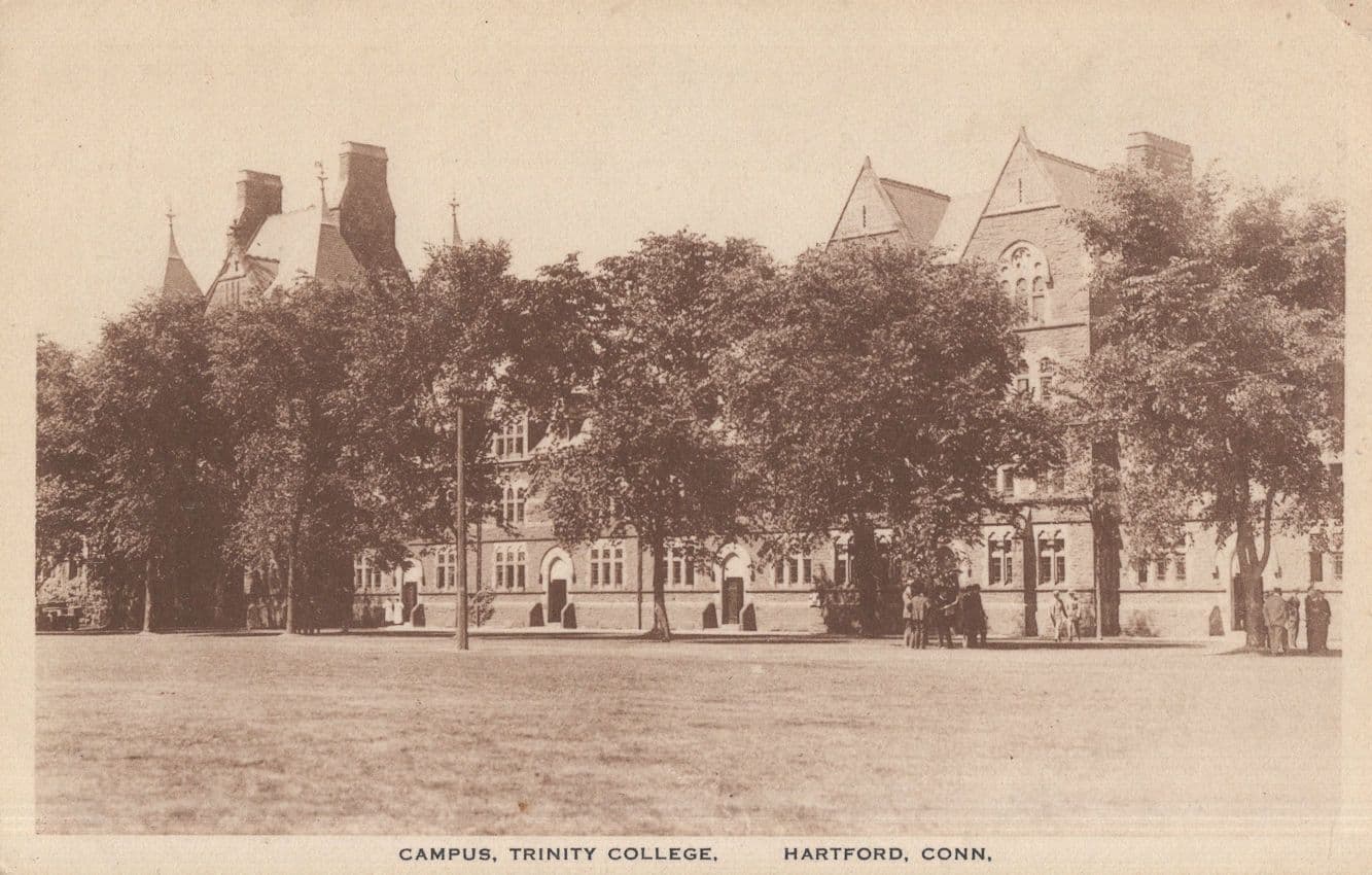 Campus Building Trinity College Hartford Connecticut USA Old Postcard