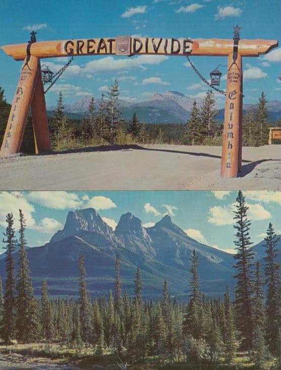 Canadian Rockies Great Divide Three Sisters 2x Canada Postcard s