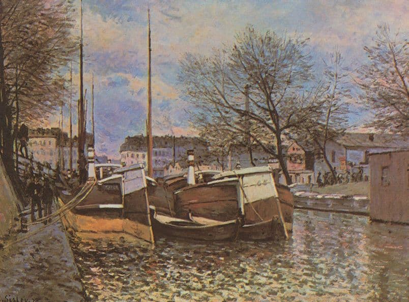 Canal Saint Martin Alfred Sisley 1870 Painting Postcard
