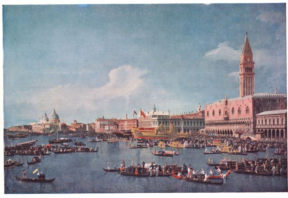 Canaletto The Bucentaur At The Piazzetta Medici Painting Postcard