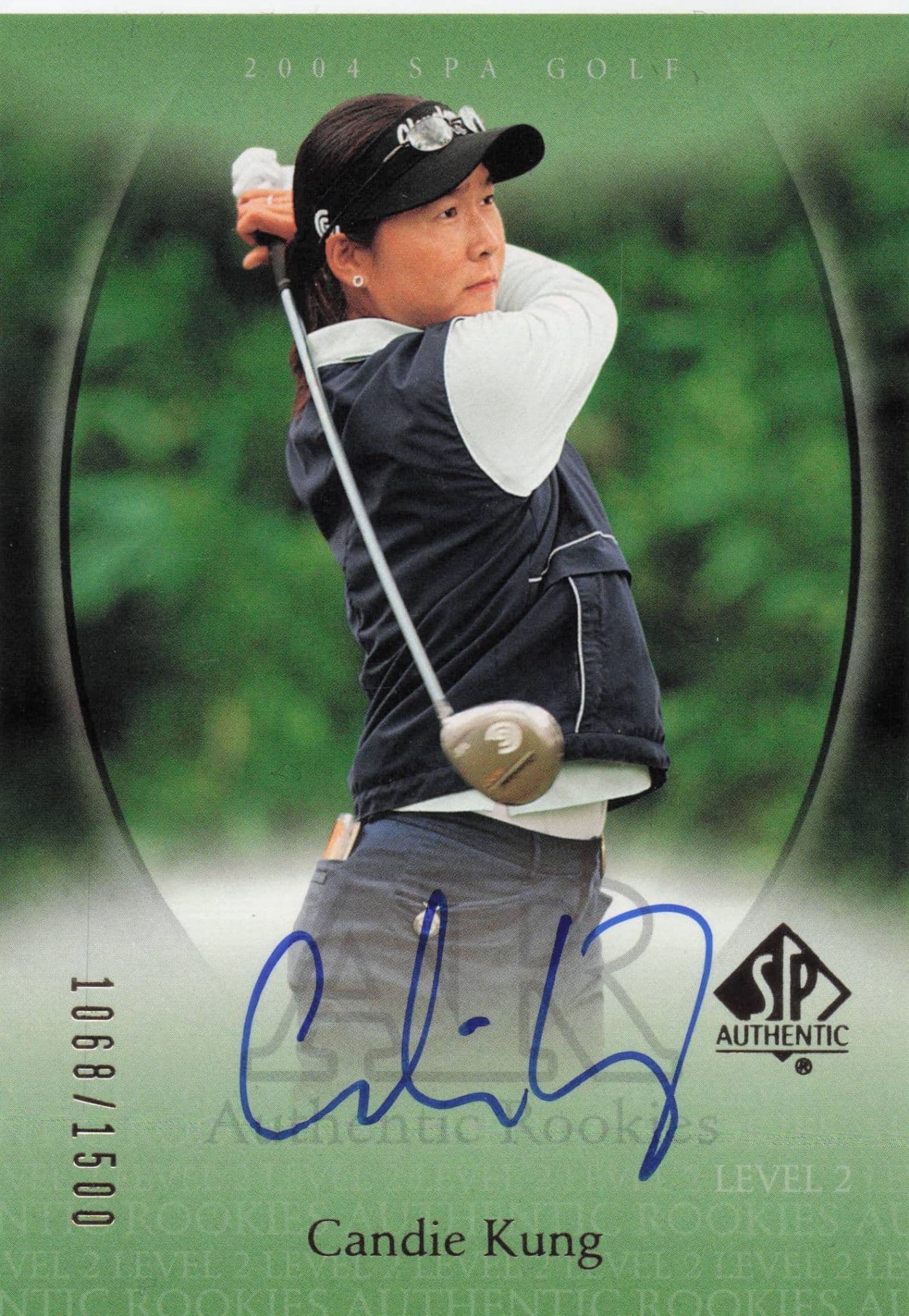 Candie Kung Authentic Rookies 2004 Golf SP Hand Signed Autograph Card